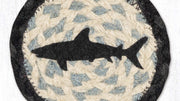 Handmade Jute Shark Print Rustic Drink Mat