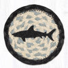 Earth Rugs Shark Jute Coaster Rustic 5x5