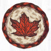 Fall Maple Leaf Coaster – 5"x5" Rustic Jute Accent by Earth Rugs