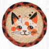 Earth Rugs cat face design coaster for drinks and tabletop protection