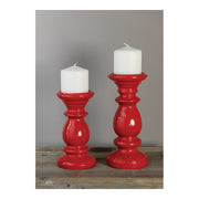 Camden Red Ceramic Candle Holder – Set of 2 by Manual Woodworkers