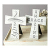 Amazing Grace Ceramic Tabletop Crosses – Set of 2