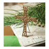 Rustic Cast Iron Cross Set with Faith Message for Home Display