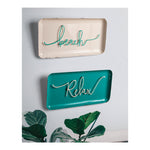 Beach/Relax Metal Wall Sign Set – 2 Pieces by Manual Woodworkers
