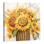 Canvas Wall Decor Sunflower Theme – 24 x 24 Inch by Manual Woodworkers
