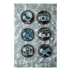 Traveler Glass Magnets Set of 6