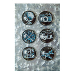 Travel Inspired Magnet Assortment 5.5" – Set of 6 by Manual Woodworkers