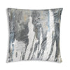 Blue Velvet Abstract Pillow with Silver Foil Detail
