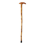 Wooden Curved Handle Cane - 35"L Set of 4 Classic Solid Wood Walking Cane by Manual Woodworkers