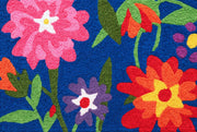 Floral Patio Welcome Mat – Jellybean Garden Entry Accent Rug