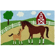 Jellybean Mare and Foal on the Farm Doormat – Charming Country-Inspired Welcome Mat for Farmhouses, Porches, and Entryways, 20