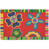 Colorful Boho Floral Welcome Mat – Jellybean 20"x30" Entry Rug