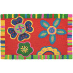 Jellybean Boho Floral Doormat – Colorful, Durable Indoor/Outdoor Mat for Porch, Entryway, or Patio, 20"X30"