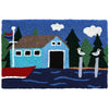 Nautical Boathouse Doormat – 20"x30" Washable Indoor/Outdoor Rug
