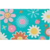 Retro Flower Doormat – Bright 20x30 Indoor Outdoor Rug