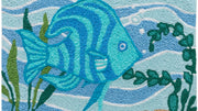 Jellybean Coastal Decor Rug – Washable 20x30 Undersea Tranquility Mat