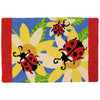 Jellybean Ladybugs and Yellow Sunflowers Doormat – Bright, Cheerful, Washable Mat for Indoor & Outdoor Entryways, 20"X30"