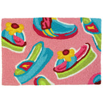 Jellybean Beach Party Doormat – Colorful Sandals Design, Fun & Vibrant Welcome Mat for Summer Vibes, 20"X30"