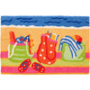 Jellybean Beach Gear Doormat – Vibrant Summer Welcome Mat with Towels, Flip-Flops & Beach Essentials for Indoor/Outdoor Use, 20"X30"