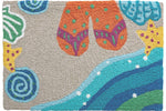 Beach-Themed Welcome Mat – Jellybean Seaside Sandals Design
