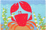 Cheerful Crab Welcome Mat – Washable Jellybean Beach Entry Rug