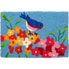 Little Blue Bird Washable Accent Rug – Indoor/Outdoor 20"x30" Doormat