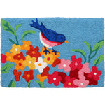 Jellybean Little Blue Bird Doormat – Blue Decorative Welcome Mat for Indoor/Outdoor Use, 20"X30"