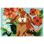 Jellybean Hirsch Bunny Love Doormat – 20"x30" Coir Entry Rug with Playful Bunny Design, Ideal for Spring