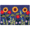 Country Cottage Doormat – Jellybean Sunflower Garden Rug for Indoor/Outdoor Use