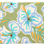 Vibrant Hibiscus Floral Entry Mat – Machine Washable Accent Rug