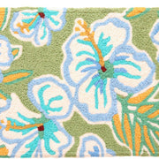 Vibrant Hibiscus Floral Entry Mat – Machine Washable Accent Rug