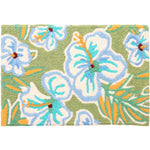 Jellybean Tropical Hibiscus Doormat – 20"x30" Washable Indoor/Outdoor Floral Accent Mat for Entryways & Patios