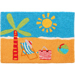 Jellybean Beach Getaway Accent Doormat 20"x30" – Washable, Durable & Versatile for Indoor/Outdoor Use