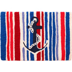 Jellybean Sailing Americana Accent Doormat 20"x30" – Washable, Patriotic Indoor/Outdoor Decor