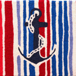 Americana Entryway Mat – Red White and Blue Nautical Accent Rug
