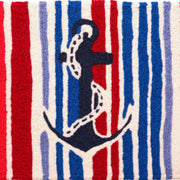 Americana Entryway Mat – Red White and Blue Nautical Accent Rug