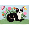 Jellybean Tuxedo Kitty 20"x30" Doormat – Fun, Washable Cat Design Mat for Indoor or Outdoor Use