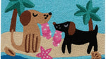 Beach House Dog Rug – Jellybean Pups on the Beach Accent Mat