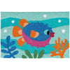 Jellybean Quirky Fish Doormat – 20x30 Funny Fish Lips Entry Rug
