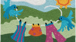 Rustic Cabin Entry Mat – Raccoon-Themed 20x30 Jellybean Rug