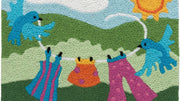 Rustic Cabin Entry Mat – Raccoon-Themed 20x30 Jellybean Rug
