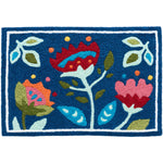 Jellybean Folk Art Flowers Doormat, 20" x 30" – Vibrant Floral Accent Rug with Handcrafted Style for Entryways or Patios