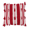 Vickerman JB210640 20" X 20" Red And White Stripe Cotton Pillow