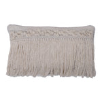 Vickerman JB211052 12" X 20" Gray Plaid With Fringe Cotton Pillow