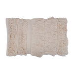 Vickerman JB212493 12" X 20" Beige Fringe Cotton Pillow