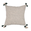 Vickerman JB214016 16" X 16" Green Stripe Cotton Pillow