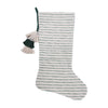 Vickerman JB214020 20" X 8" Green Stripe Cotton Stocking