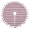 Vickerman JB214248 48" Red Stripe Cotton Tree Skirt