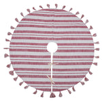 Vickerman JB214248 48" Red Stripe Cotton Tree Skirt