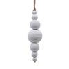 Vickerman JB214402 5" White Wooden Bead Ornament. Includes 2 Pieces Per Bag.